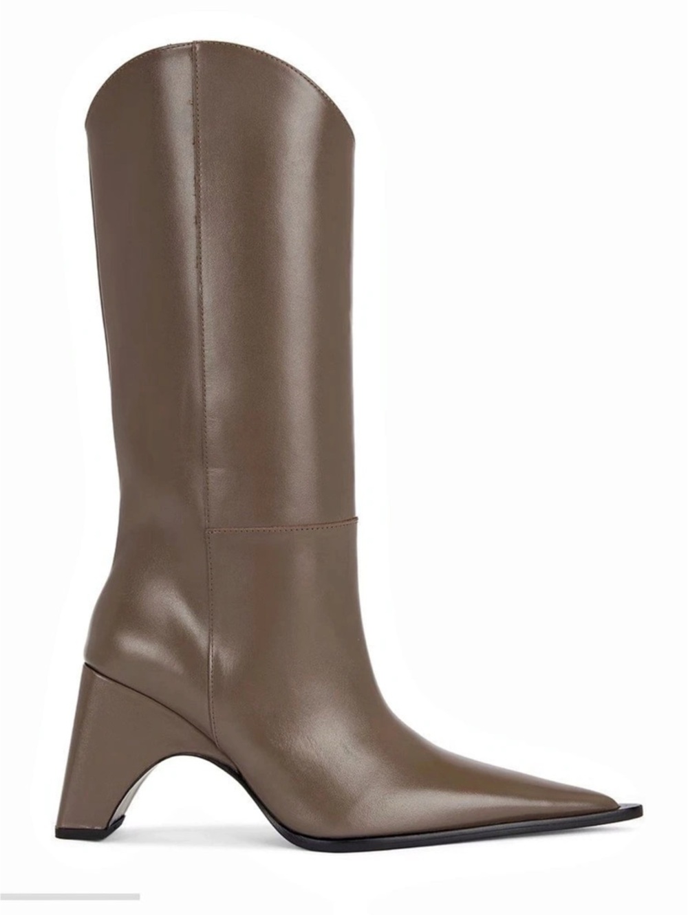 Coperni Cowboy Bridge Boot Leather Pointed-Toe Boots in Brown New without box